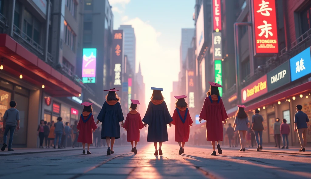 In 3D animation.What happens to the students after they graduate from the magical school?