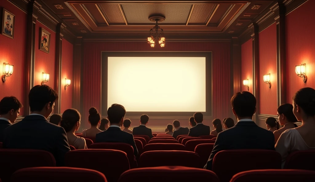 Old cinema、The screen is in the middle、Showa