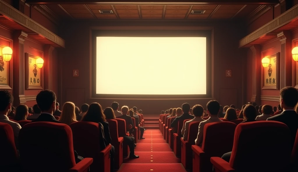 Old cinema、The screen is in the middle、Showa