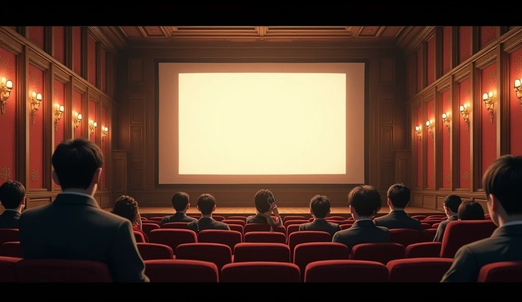 Old cinema、The screen is in the middle、Showa