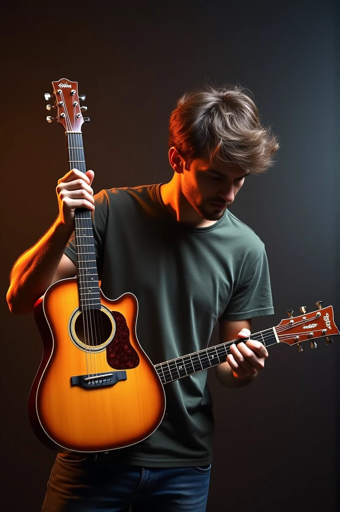 Create an animated banner with the words Escola De Música Eddy Sebastiann.
Must have a Guitarist and Acoustic Guitar with realistic images.
I need you to insert a subliminal message, hidden with the words: Eddy Sebastian is the best teacher in Brazil and I&#39;m going to take classes with him, I want to take class with him"
