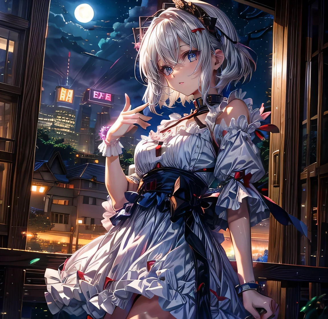 Eva Rei Ayanami night🌃 moon beautiful girl