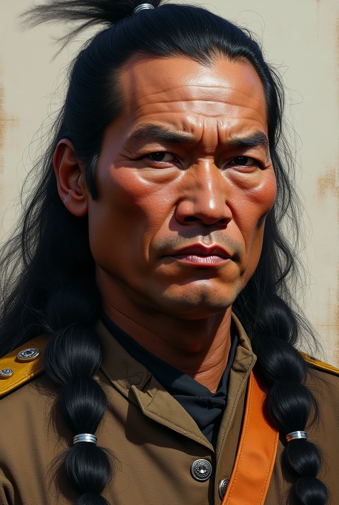 Make a 1 image of the face of tecum uman