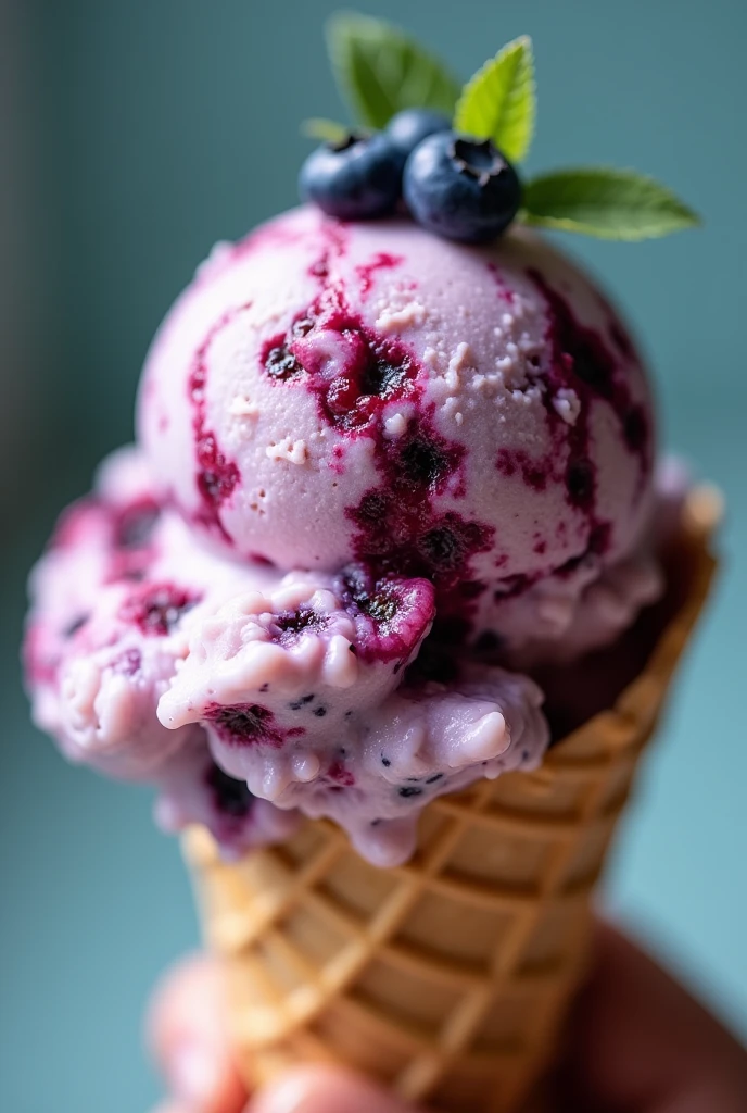 Vanilla blue berry ice cream
