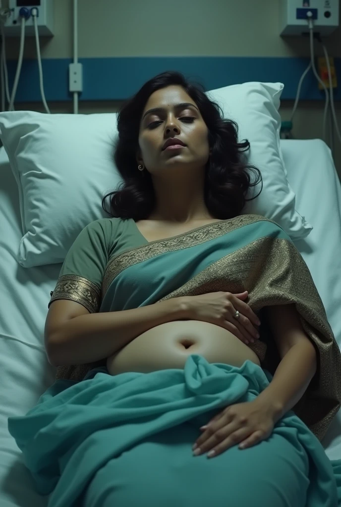 saree exposed navel of akshra at icu