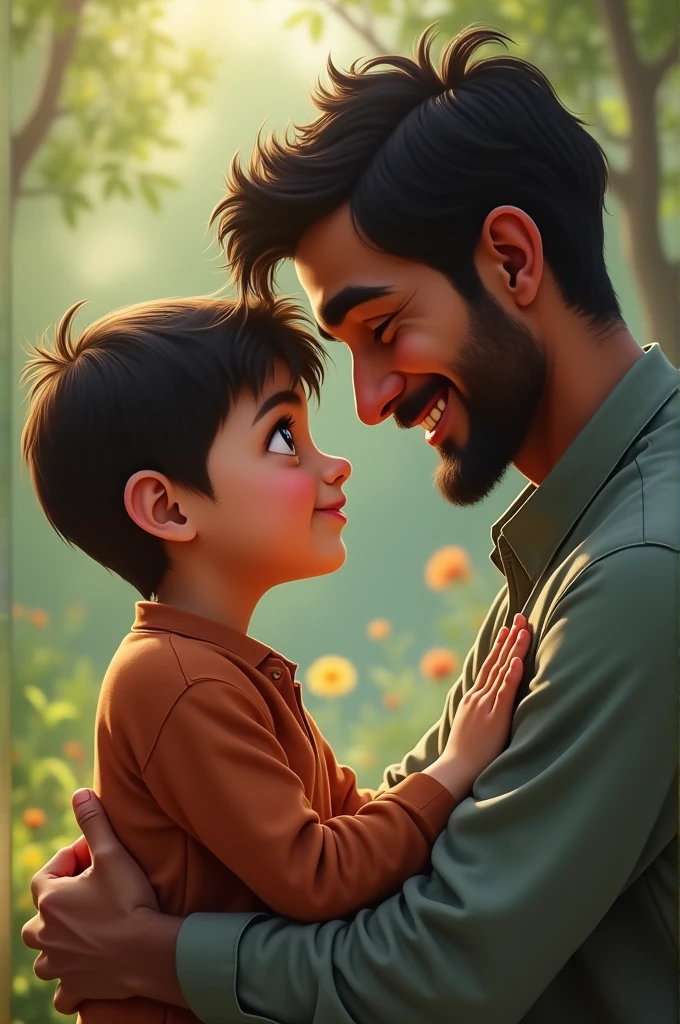 Father with son son name Waqas Father name dada
