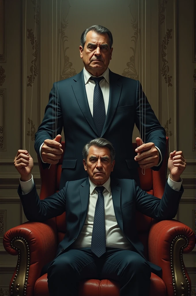 Valdemar Costa Neto using Bolsonaro as a puppet