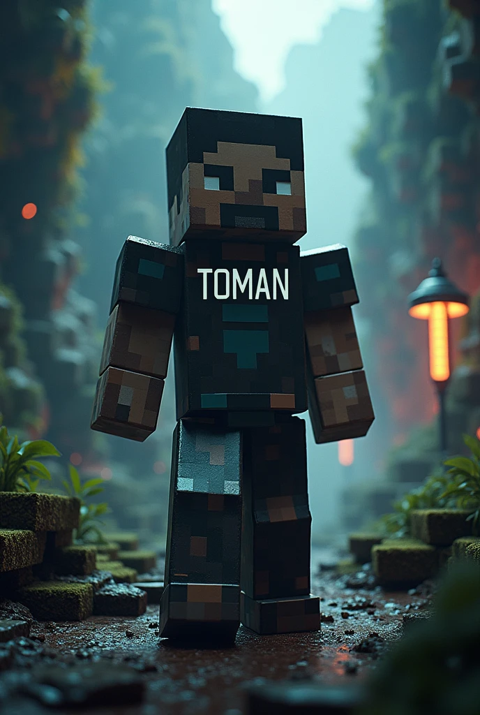 Minecraft profile picture with TOMAN written but not too artificial