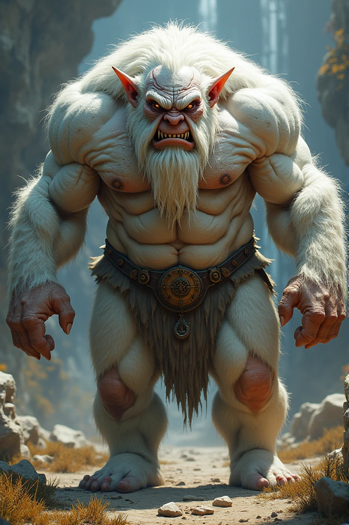 double view，hairy，hairy的，White Orcs，Body shape and appearance，Standing