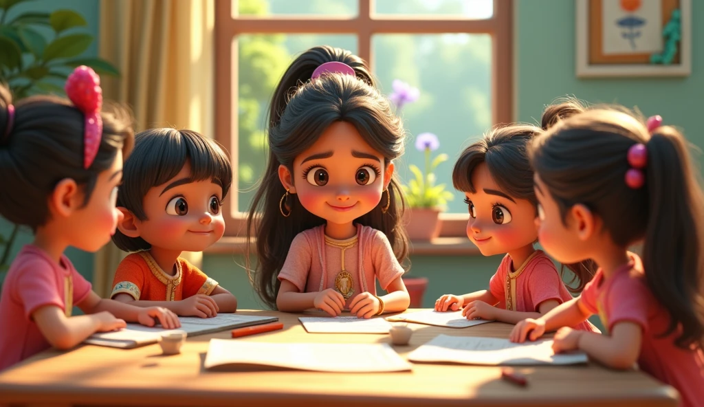 In 3D animation.How do the students learn about the importance of unity in Rani Pari's school?