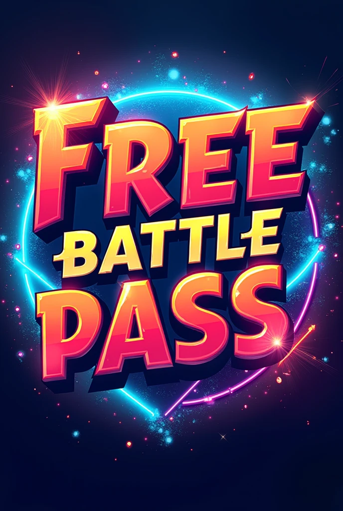 Create some letters that say “FREE Battle Pass” in Spanish