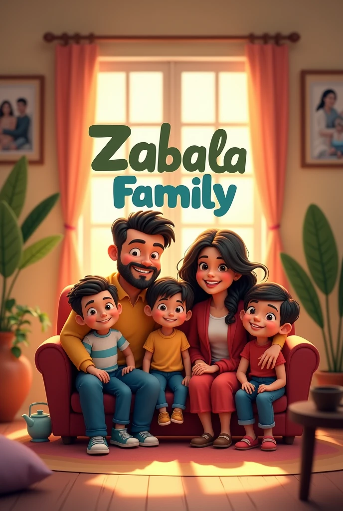 A really cool image with a family background but that says Zabala family in the center