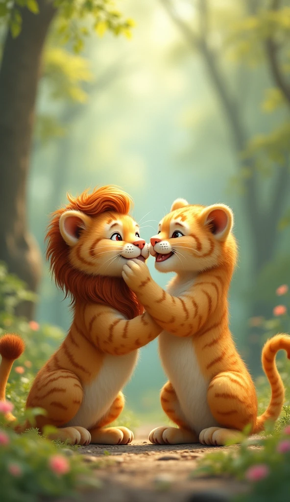 The 2 big cats look adorable.