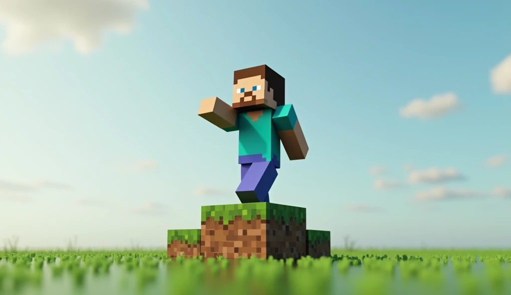 Spawn a Minecraft player starting from a single block.