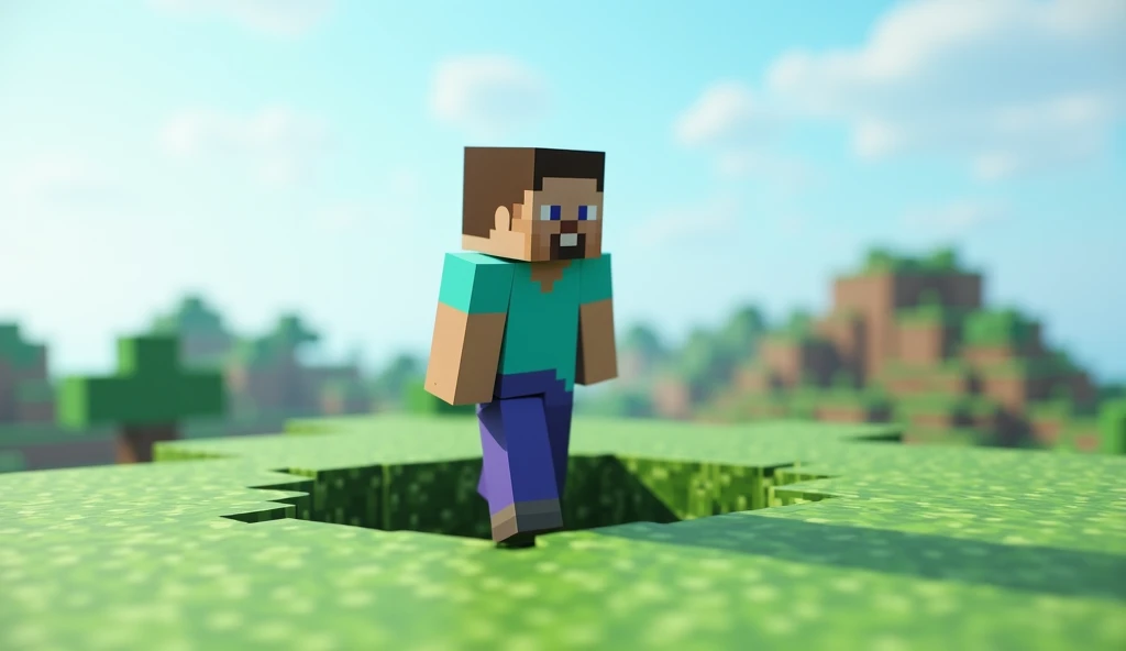 Spawn a Minecraft player starting from a single block. 
