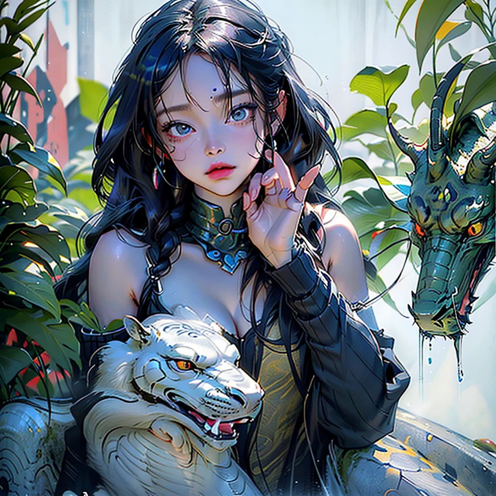 "((ความคมชัดผลงานชิ้นเอก)) ((ซับซ้อนสวยงามผลงานชิ้นเอก)) ((ซับซ้อนสุดๆ)) ((ผลงานชิ้นเอก))An near realistic, realistic, hyper-realistic Greek mythology-inspired fantasy art piece with a surreal twist. The illustration, done in a Greek mythology style, depicts Medusa, a beautiful woman with a head of snakes and a serpent-like lower body. She sits by the edge of an old, cracked stone castle, her expression filled with sadness and loneliness. The atmosphere is one of desolation and isolation. The image is rendered with ultra-realistic detail and sharpness at a masterpiece level, in 100TBD, 100TBM, UHD+ resolution.