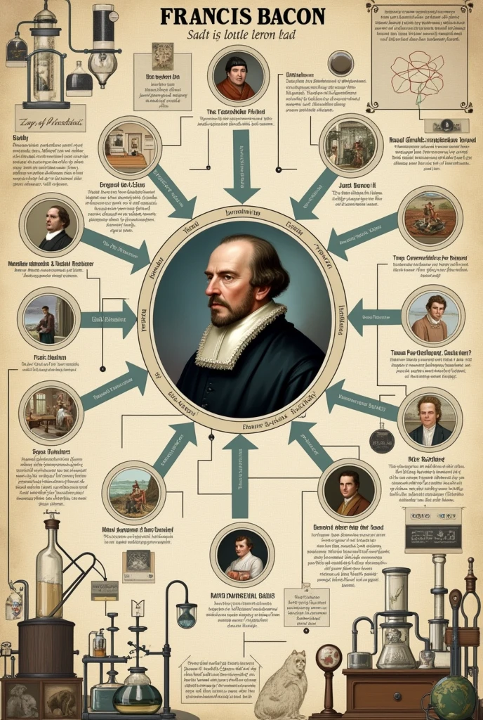 create a mind map that talks about Francis Bacon&#39;s inductive method 