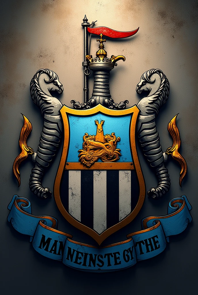 Combiname el escudo del manchester city con el del new castle