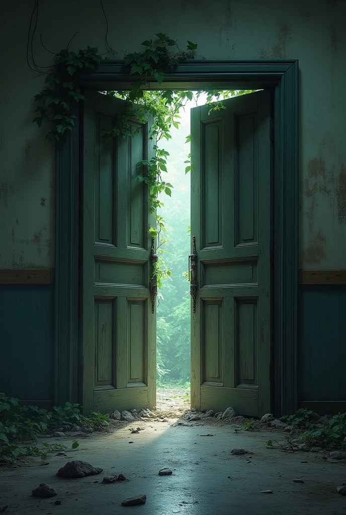 mysterious doors in an abandoned hospital 2 doors 