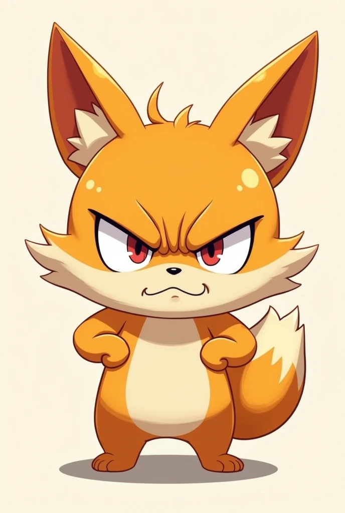 anime with orange ears and tail fox angry child