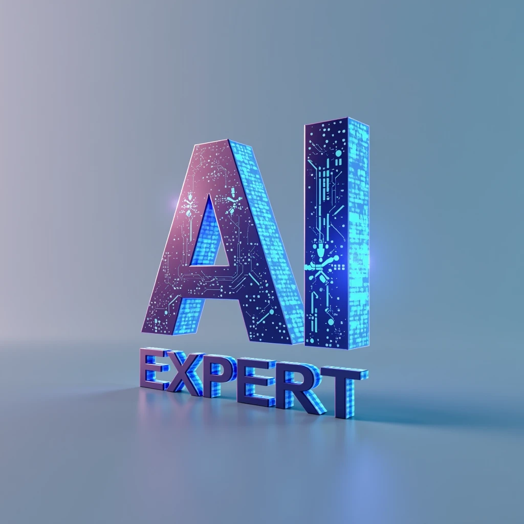 Design a logo for electrical and electronic engineering with the letters AI EXPERT.