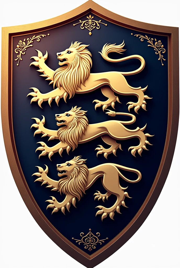Make me a football shield with english style without transparent background png 