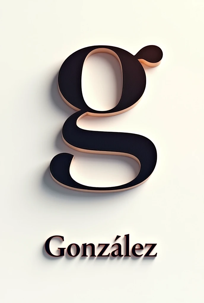 The letter &#39;G&#39; and below it says &#39;GONZÁLEZ&#39; but it looks very attractive 