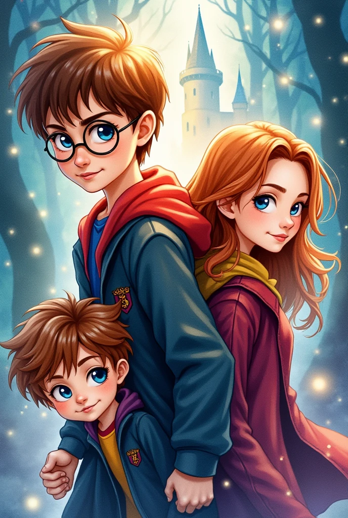 Illustration of Harry Potter Characters, painted in watercolor paints