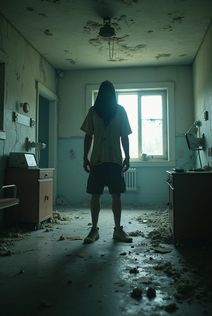 Abandoned hospital, room with a maniac inside