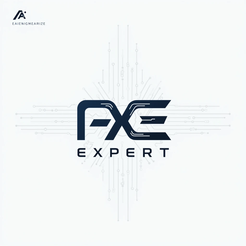 Design a logo for electrical and electronic engineering with the letters AI EXPERT.