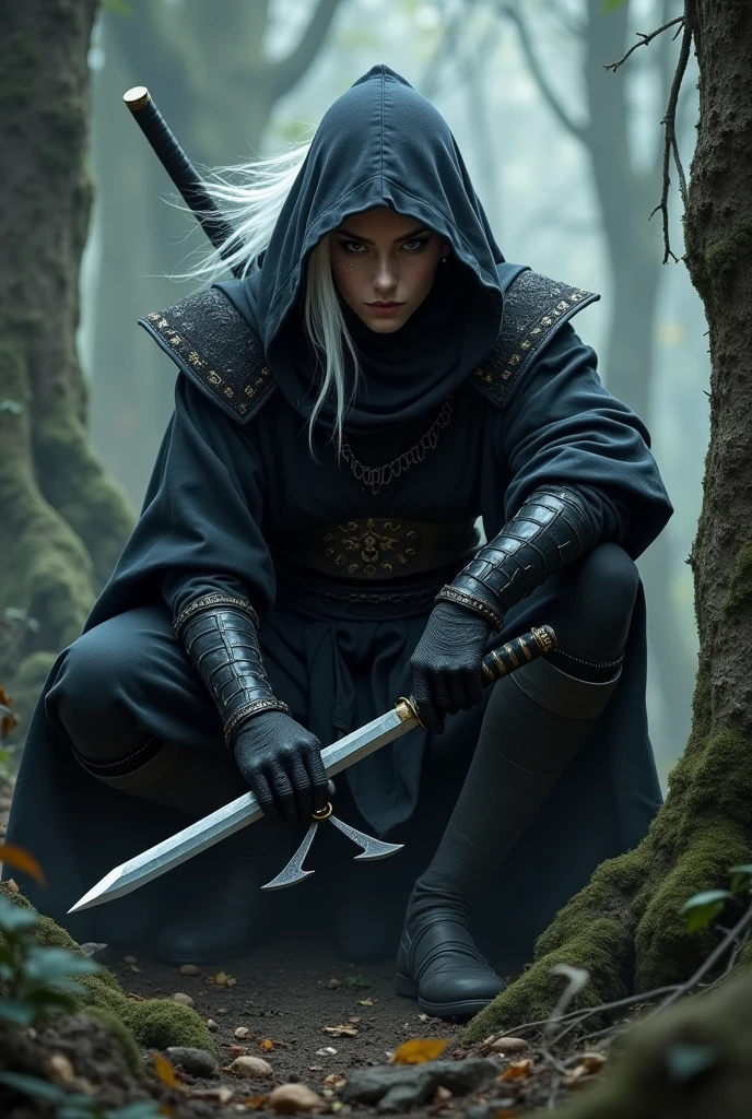 Create a dark elf ninja