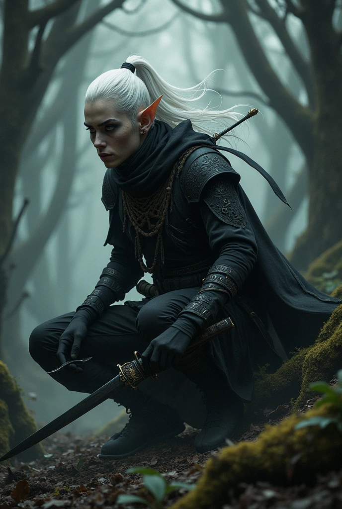 Create a dark elf ninja
