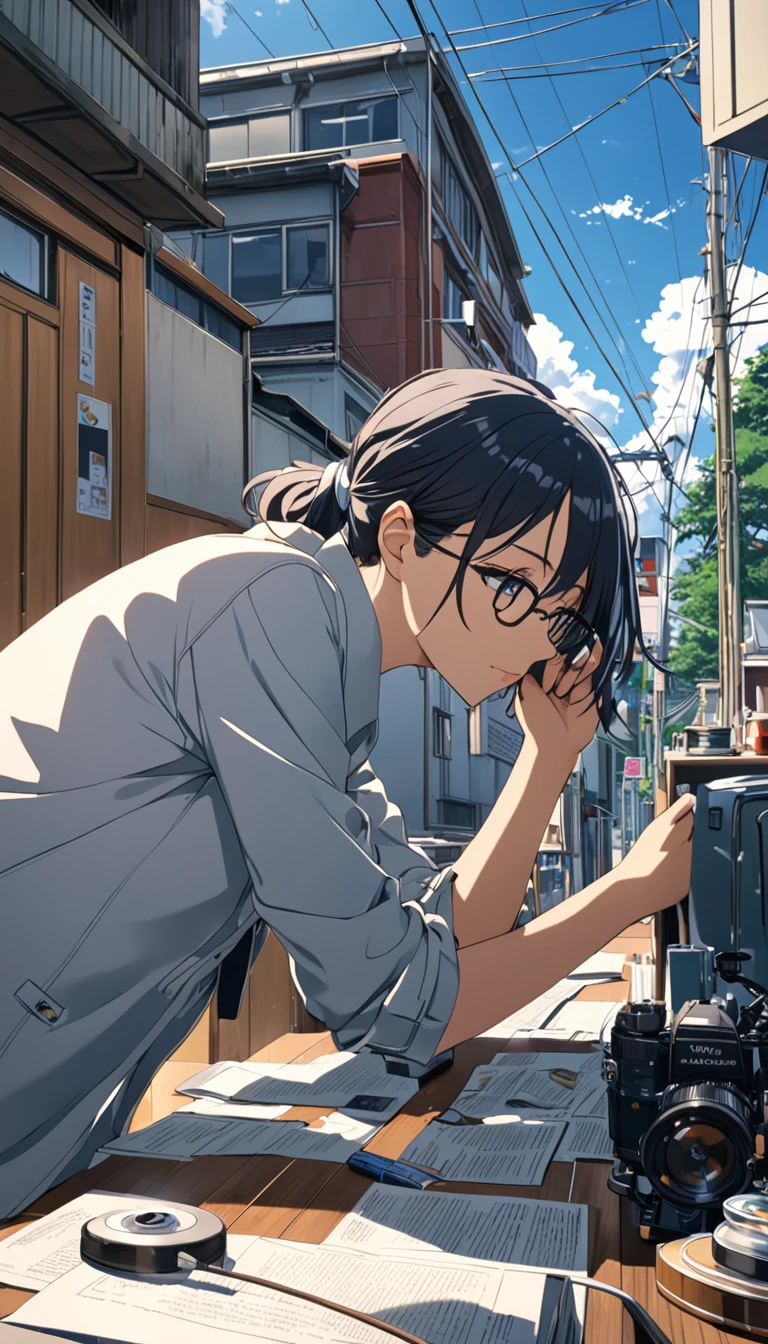 ((anime: 1.4, figure)), (masterpiece, Highest quality, Highest quality), (Very detailed, The absolute solution), ((16K, High resolution)) (anime ,Makoto Shinkai's Style), (masterpiece, Highest quality, Highest quality), (Very detailed, The absolute solution), Cumulonimbus、House by the lake、Red Moon、Lantern