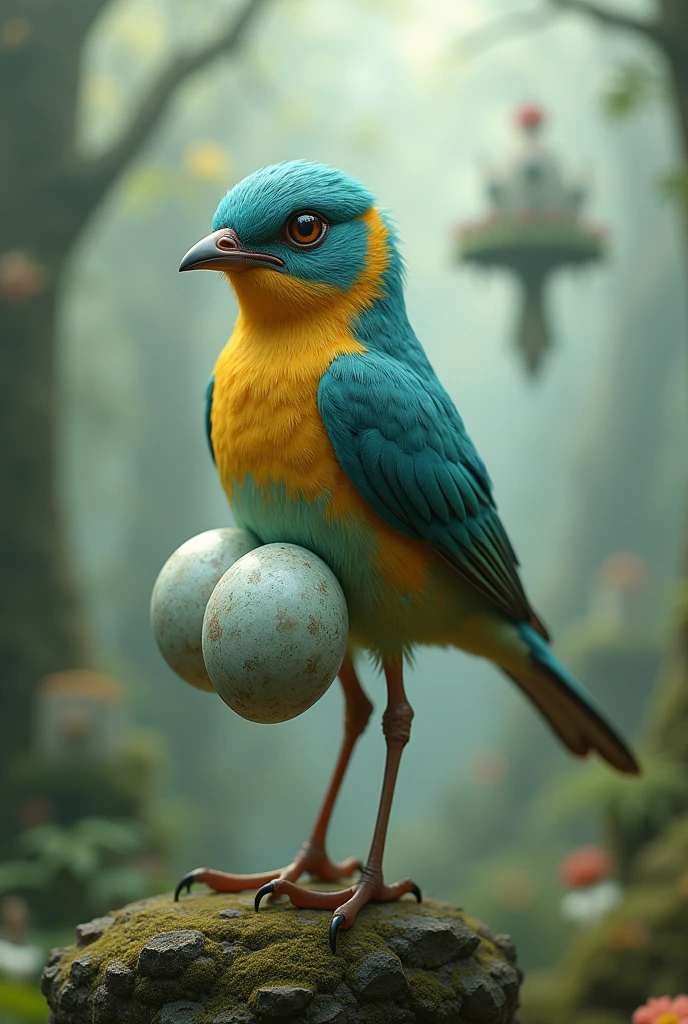 Little bird with big testicles