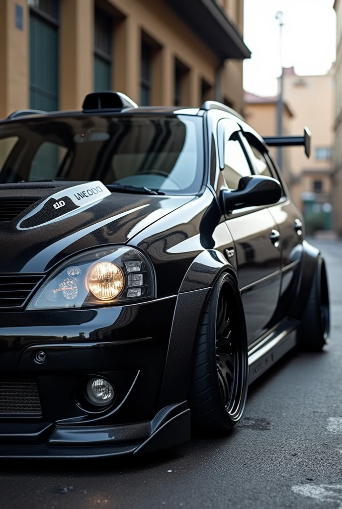 Auto Renault logan 2006 1.6 tuned black color