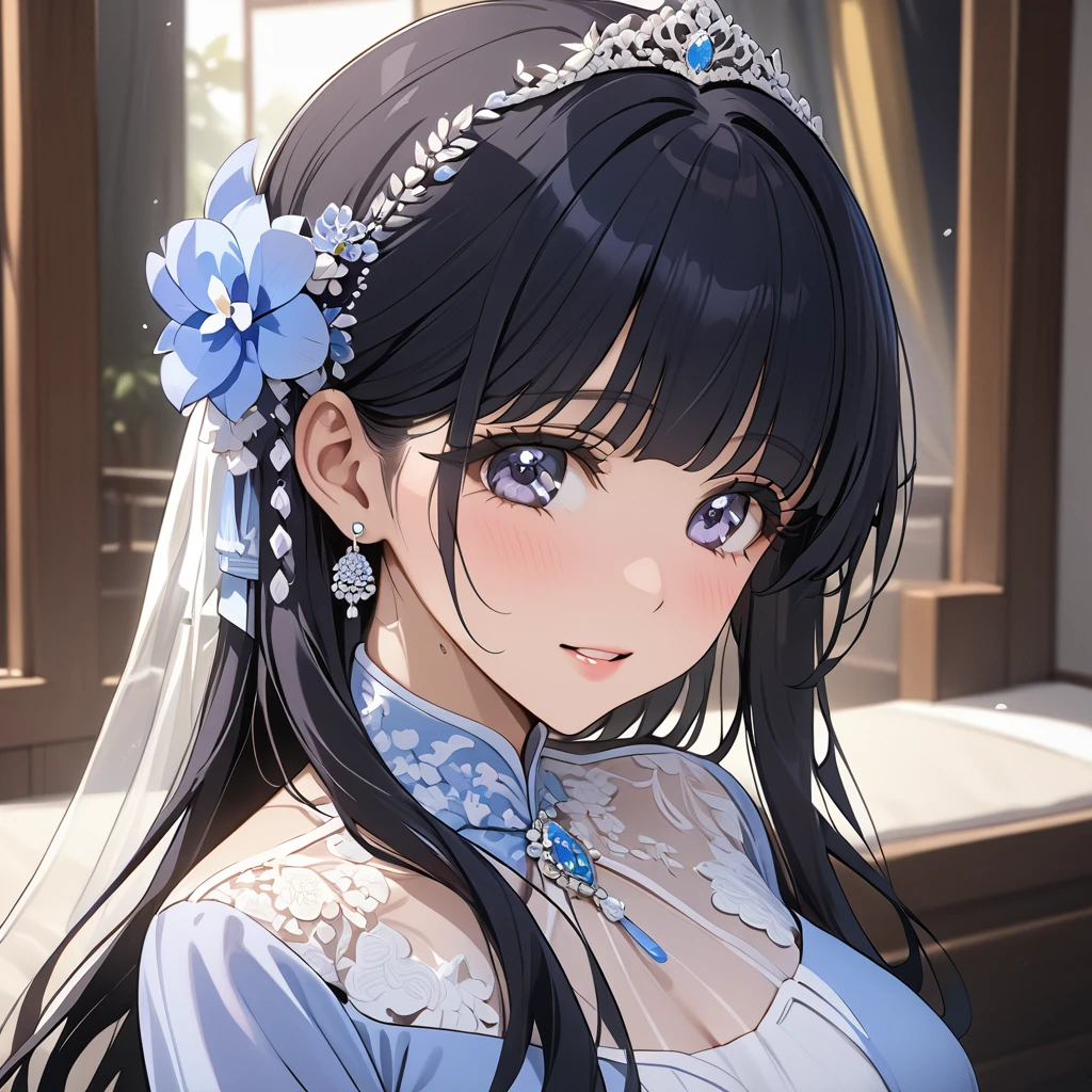 ((Highest quality)), ((masterpiece)), (detailed), （Perfect Face）、The woman is Reika Aoki with semi-long hair、The woman is getting married to a Thai man in Thailand.