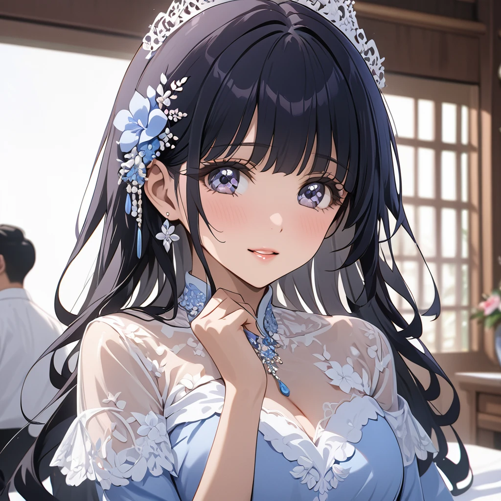 ((Highest quality)), ((masterpiece)), (detailed), （Perfect Face）、The woman is Reika Aoki with semi-long hair、The woman is getting married to a Thai man in Thailand.
