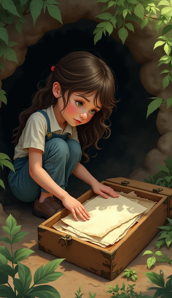 The girl Clara found a box buried there with old letters from her great-grandmother..  