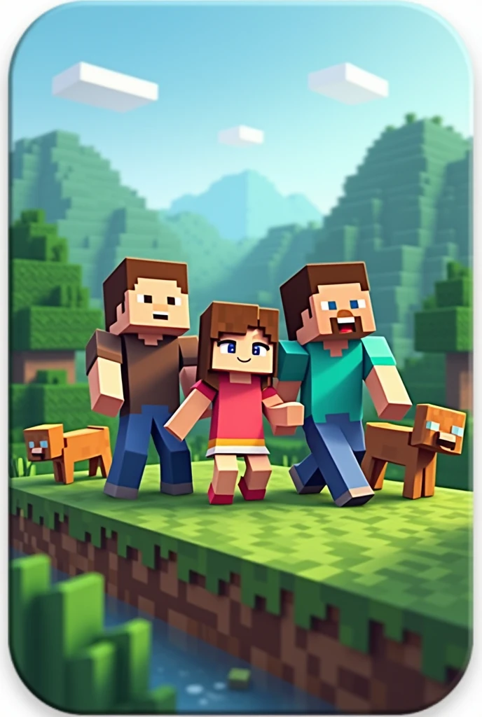 Imagine a Minecraft icon of kids