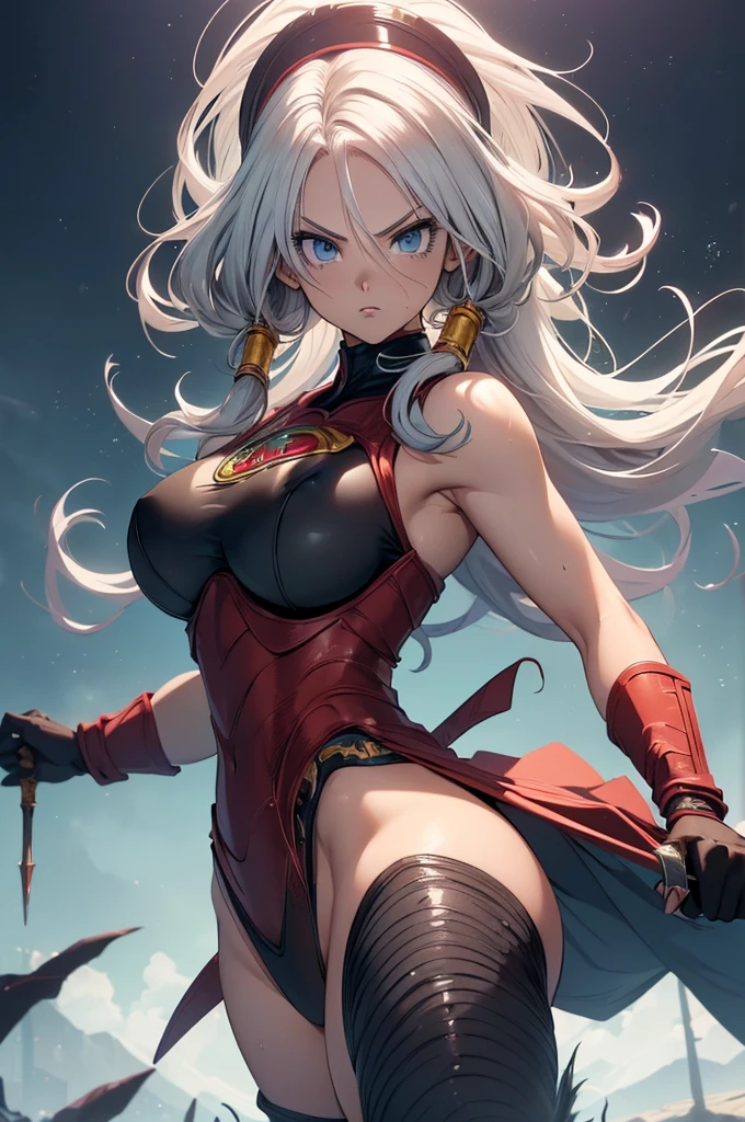 (Highest quality,4K,High resolution,masterpiece:1.2), (Ultra-detailed), (Slender beauty)(Age 27)(Holding a sword:1.3) (Dynamic Art), (looking at the camera) (Dragon Ball Z setting), (The whole body is visible)(Vision:1.8), (Realist,photoRealist,photo-Realist:1.37), (High resolution,High resolution), (Portraiture), (Vibrant colors), (Long legs), (A noticeably elongated face), (Wide range) (Hermosos Fine grain), (Beautifully detailed lips), (Highly detailed eyes and face), , Bright eyes Dynamic angles and postures, Sweatびっしょり, Sweat, (Long eyelashes), (Sharp focus), (Physically Based Rendering), (8 heads,Beautiful female warrior), (Mature Woman) (Leg spread), (intense), (expression of intense desire), (Motion Blur), (elegant), (Slim figure), (Inspired by anime), (Bright light), (Cinema Lighting), (Contrasting colors), (Mysterious atmosphere), (Action-packed scenes), (Unique Look), (impressive), (), (Exciting), (Expressive), (Interesting atmosphere), (monster:1.4) ((Highest quality)),((Very detailed)),masterpiece,Absurd,Detailed face,Beautiful Face,(Fine grain, Deep Eyes),((Dynamic pose)), (((Long white hair,Adult beauty,Inspired by Akira Toriyama))),Iron Bikini Armor,grassland,monsterと戦闘中Distant view Vision
Wide shot 広角
Long shot