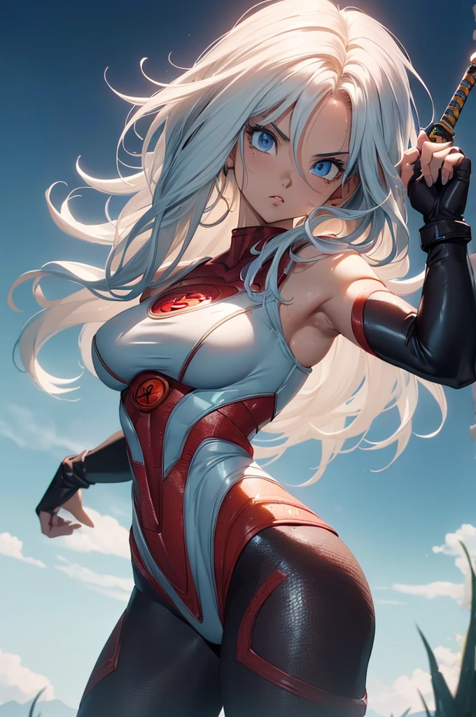 (best lighting) , (Extremely complex and detailed) , 4K unified, (Super detailed CG: 1.2) , (8k: 1.2),(The original), (masterpiece) , (best quality),(masterpiece:1.4),Anime-like high quality,(masterpiece),masterpiece, Super clear picture quality，clearer than，（delicate face）best quality, absurd,((Master of Peace, 4K, 8k, Yes, high resolution))1个girl, female student，She was on an empty black field，stand up,Ten packs of exposure， only wear,Dense, raised veins on the arms，spring, boots, Perfect body, silver long hair, dynamic poses, ((bodybuilder:1.5)),Heavy snow against a snowy background,(beautiful bass),(girl),(woman),(((Upper body:1)))