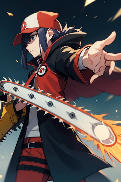 Cloak of Disrobement, Pokémon Trainer,((Chainsaw)),stripe,