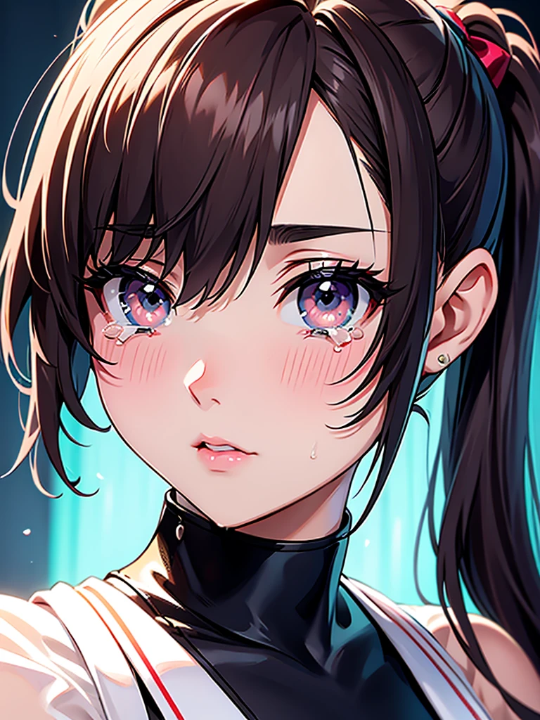Loser Heroine, Big Tears , moist thin eyes , glossy lips