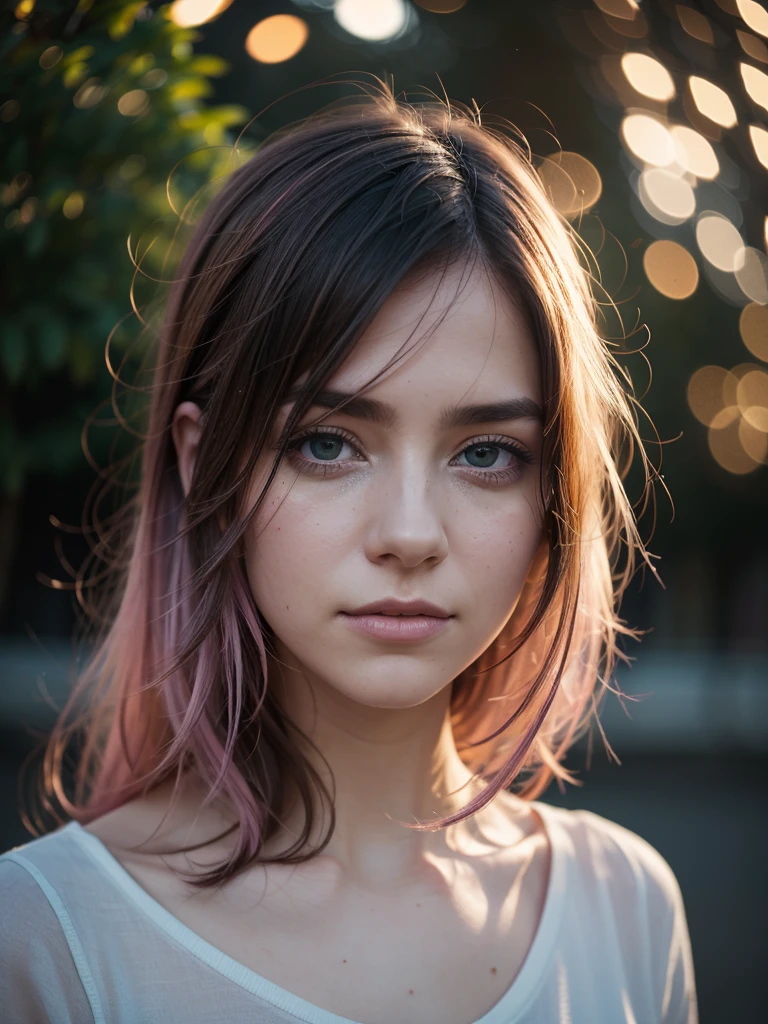Woman with Agnes Cecile, brilliant design, pastel colours, ink drops, autumn lights,F1.4,sony alpha photo, hot