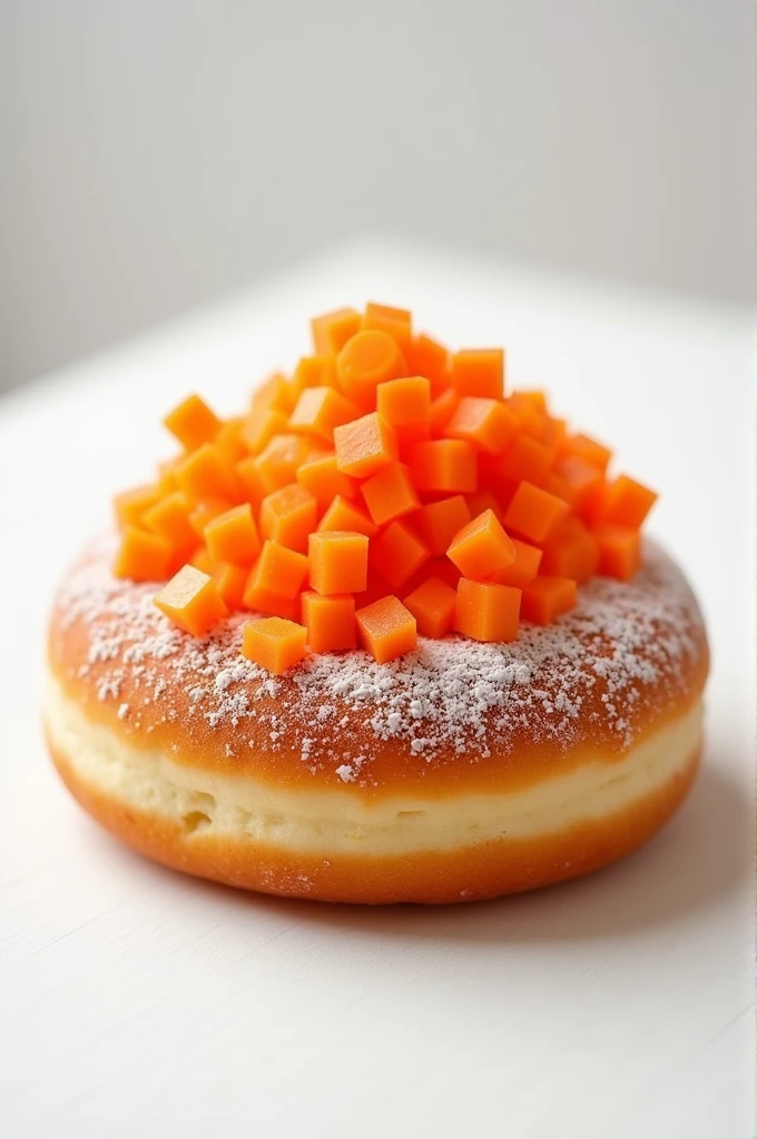 Carrot donut, carrot is a topping chop it
