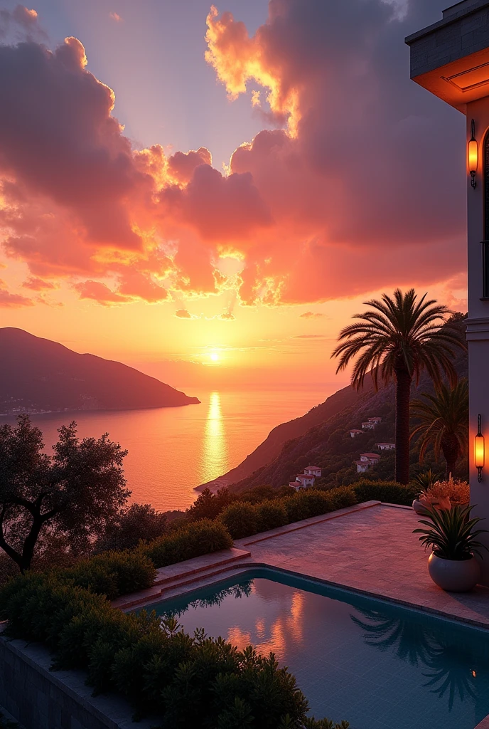 From villa, sunset photo