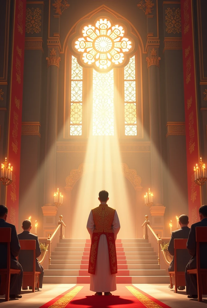 A man getting married in the temple