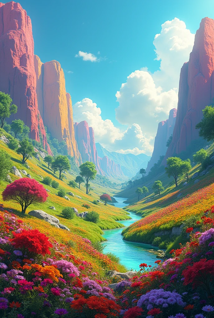 Environment with bright colors