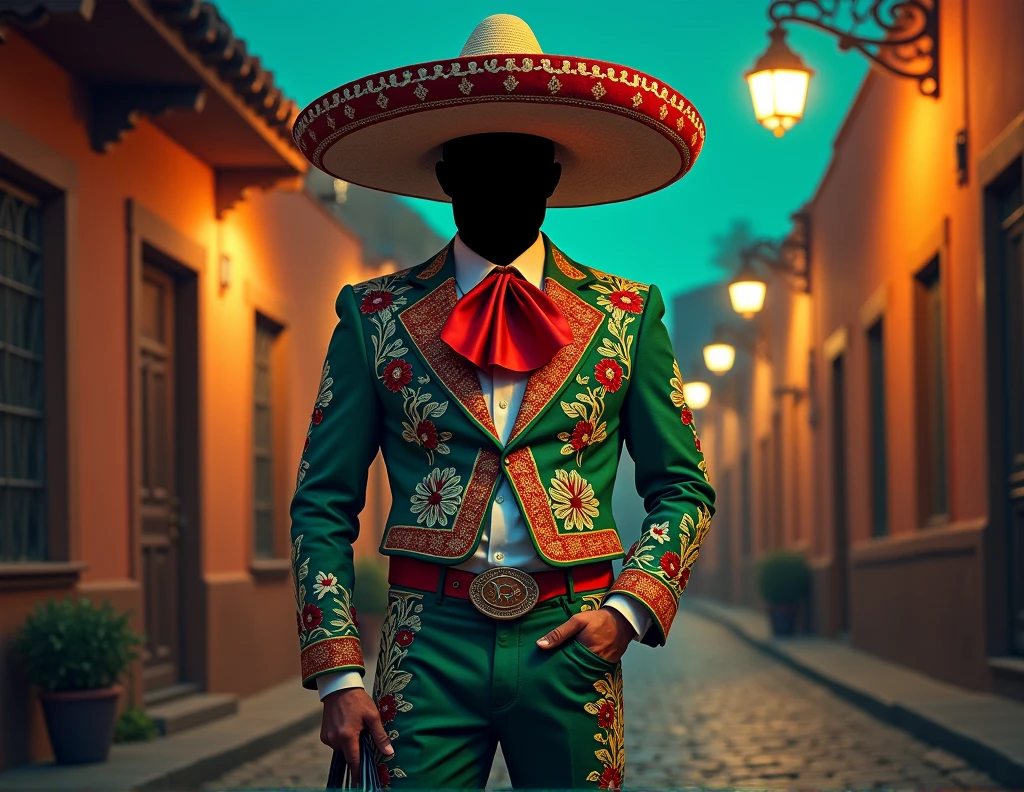 The Doctor is dressed as a mariachi