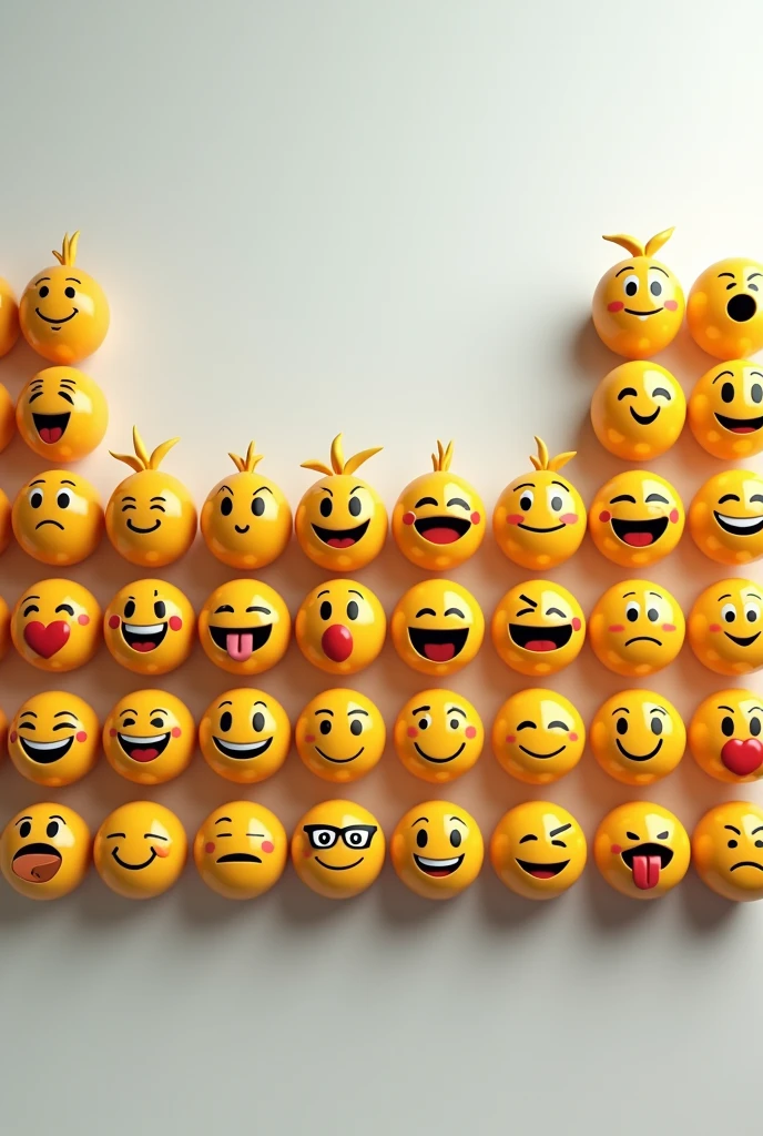 Realistic emoji periodic table,The emojis in the periodic table square and the periodic table symbol are equal to the periodic table